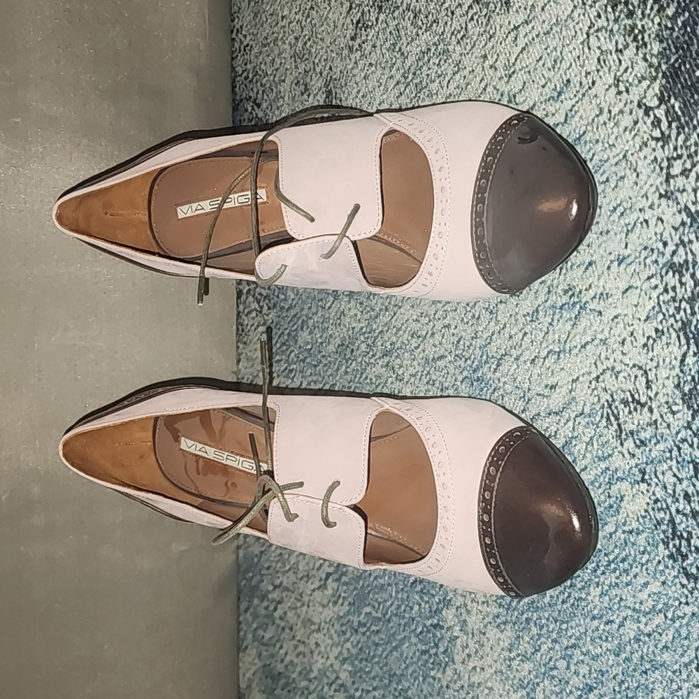 Via Spiga Retro Style Lace Up Suede Heels - 9.5 / 9.5M